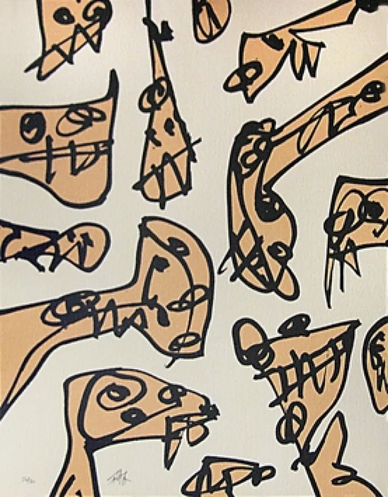 Lithograph Saura - Inharmoniques (1991)