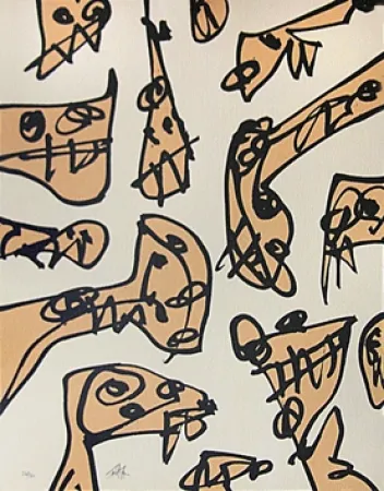 Lithograph Saura - Inharmoniques (1991)