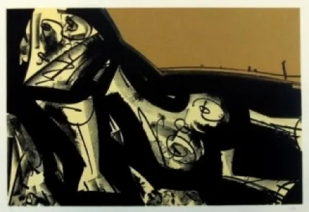 Lithograph Saura - Kafka 2