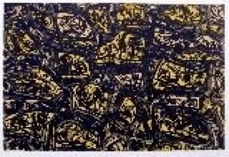 Lithograph Saura - Kafka 4