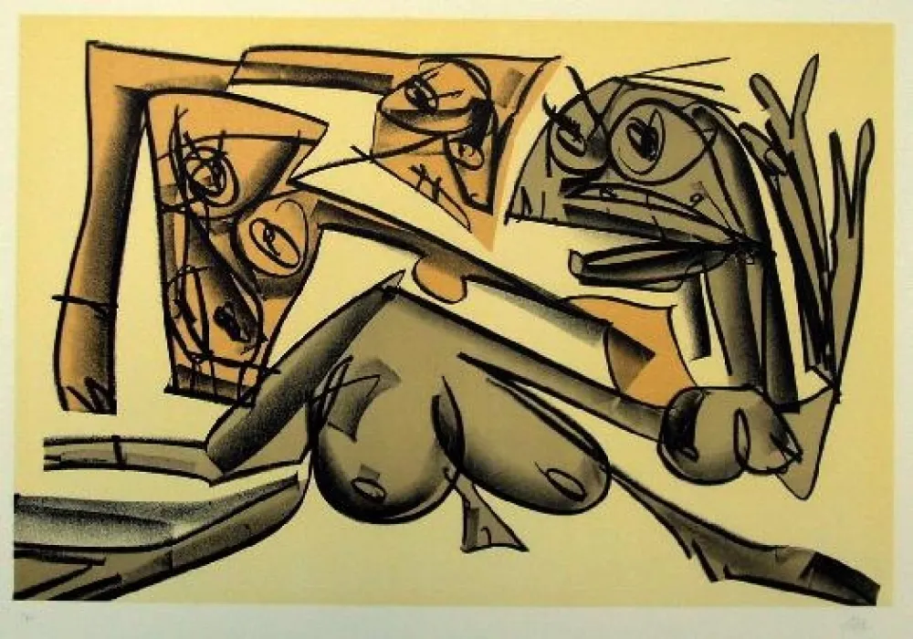 Lithograph Saura - Kafka