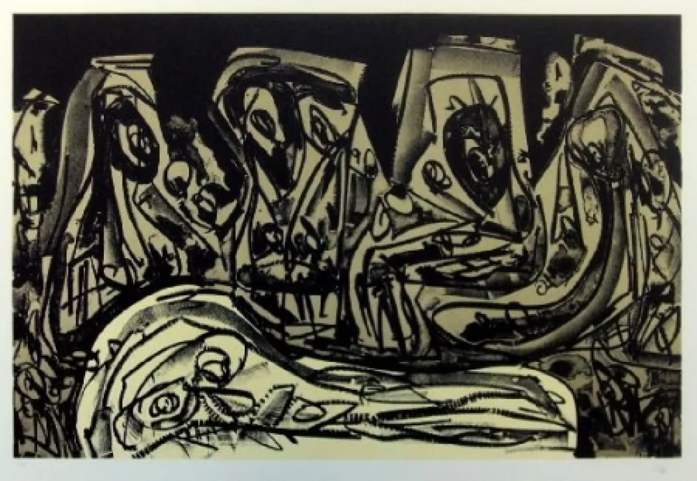 Lithograph Saura - Kafka