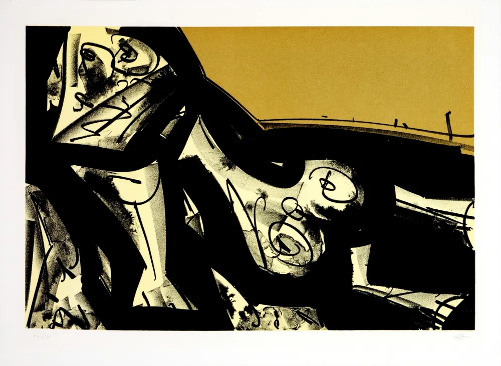 Lithograph Saura - Kafka - Tagebücher I