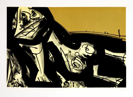 Lithograph Saura - Kafka - Tagebücher I