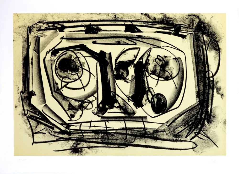 Lithograph Saura - Kafka - Tagebücher III