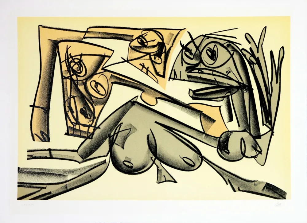 Lithograph Saura - Kafka - Tagebücher IX