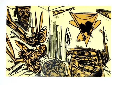 Lithograph Saura - Kafka - Tagebücher VI