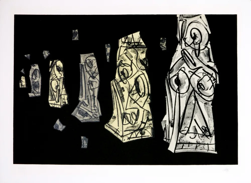 Lithograph Saura - Kafka - Tagebücher VIII