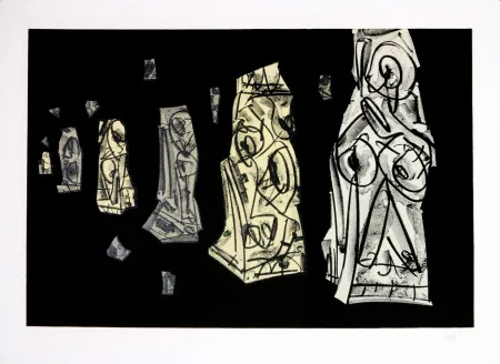 Lithograph Saura - Kafka - Tagebücher VIII