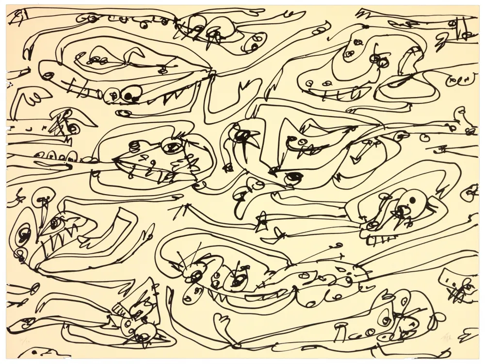 Lithograph Saura - La paresse