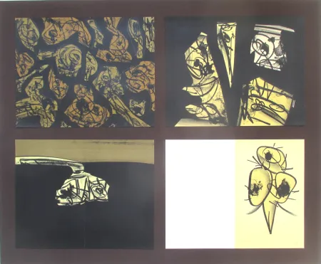 Lithograph Saura - L'enfer et les fleurs