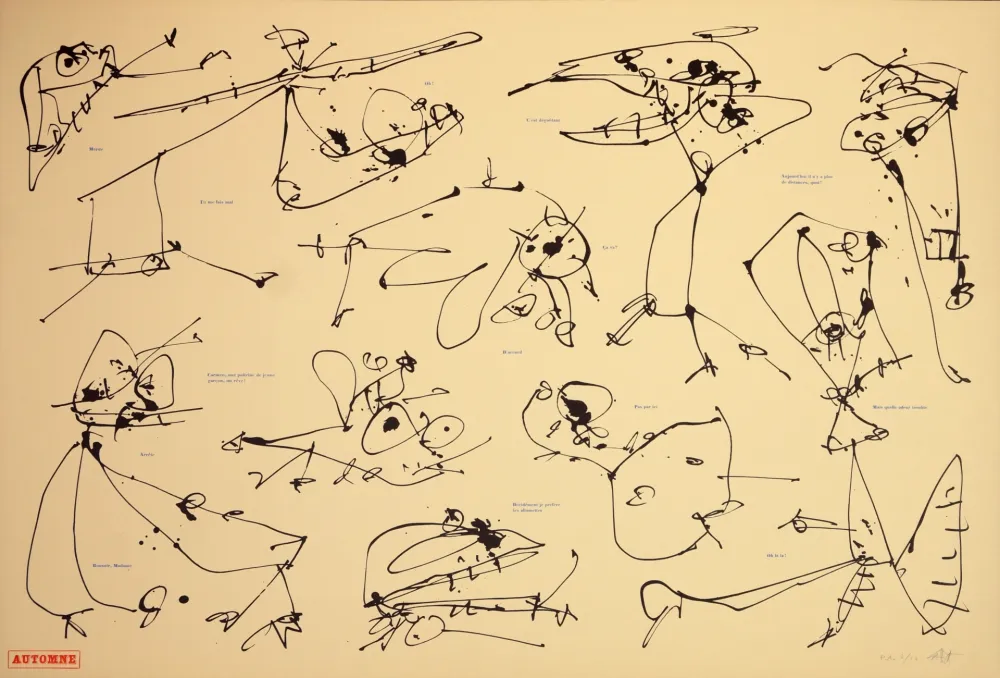 Lithograph Saura - Les quatre saisons, Automne