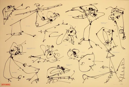 Lithograph Saura - Les quatre saisons, Automne