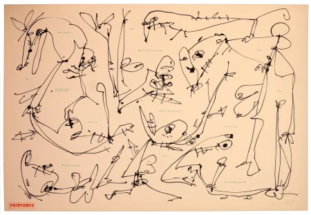 Linocut Saura - Les quatre saisons, Printemps