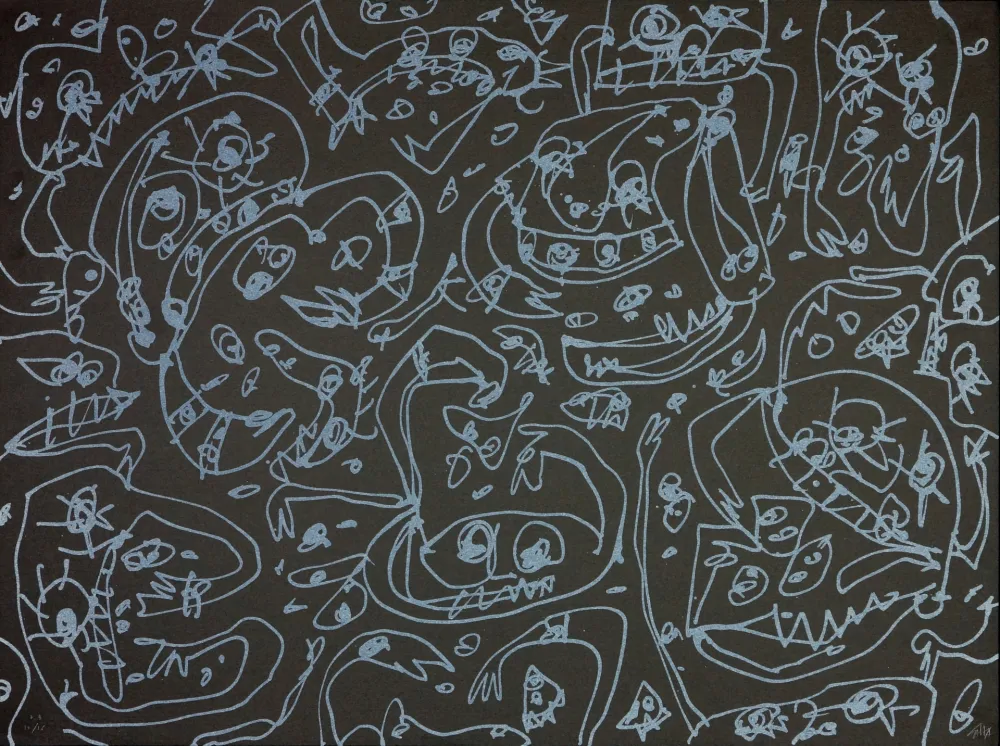 Lithograph Saura - Les Sept pêchés capitaux