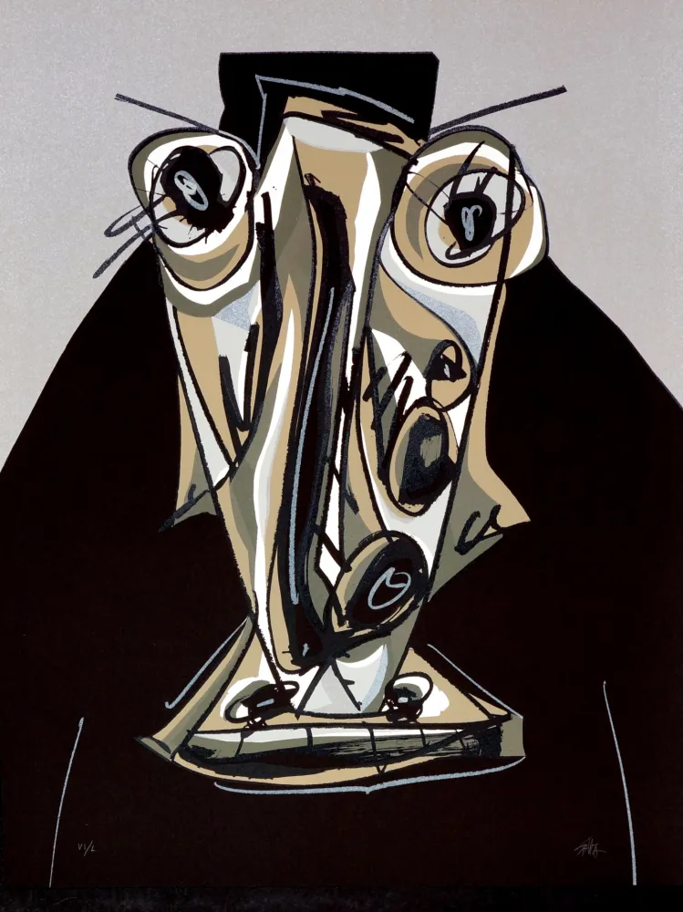 Lithograph Saura - Melanchton III, Une chaire d'ombre