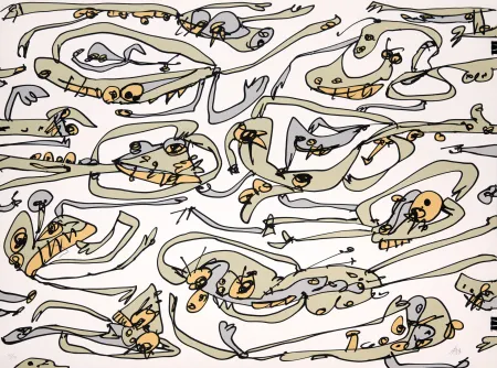 Lithograph Saura - Péchés capitaux 7 Paresse 