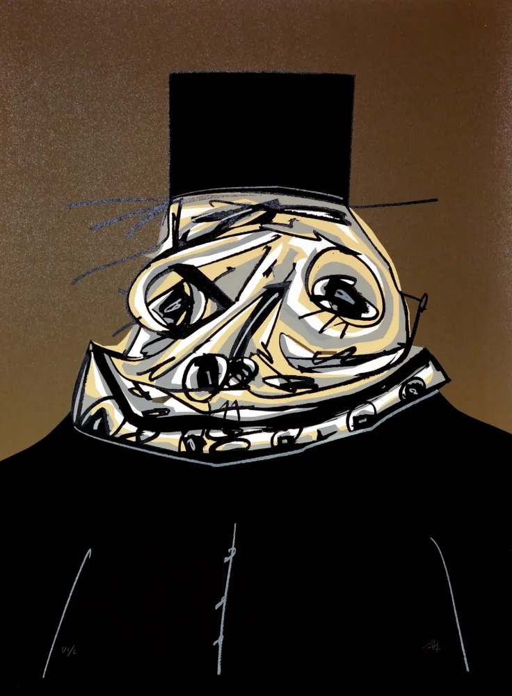 Lithograph Saura - Philippe II,  Une chaire d'ombre