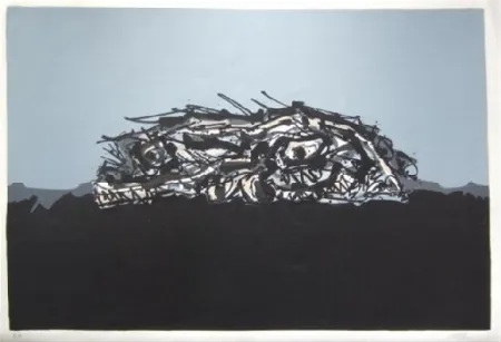 Lithograph Saura - Portrait imaginaire de Goya