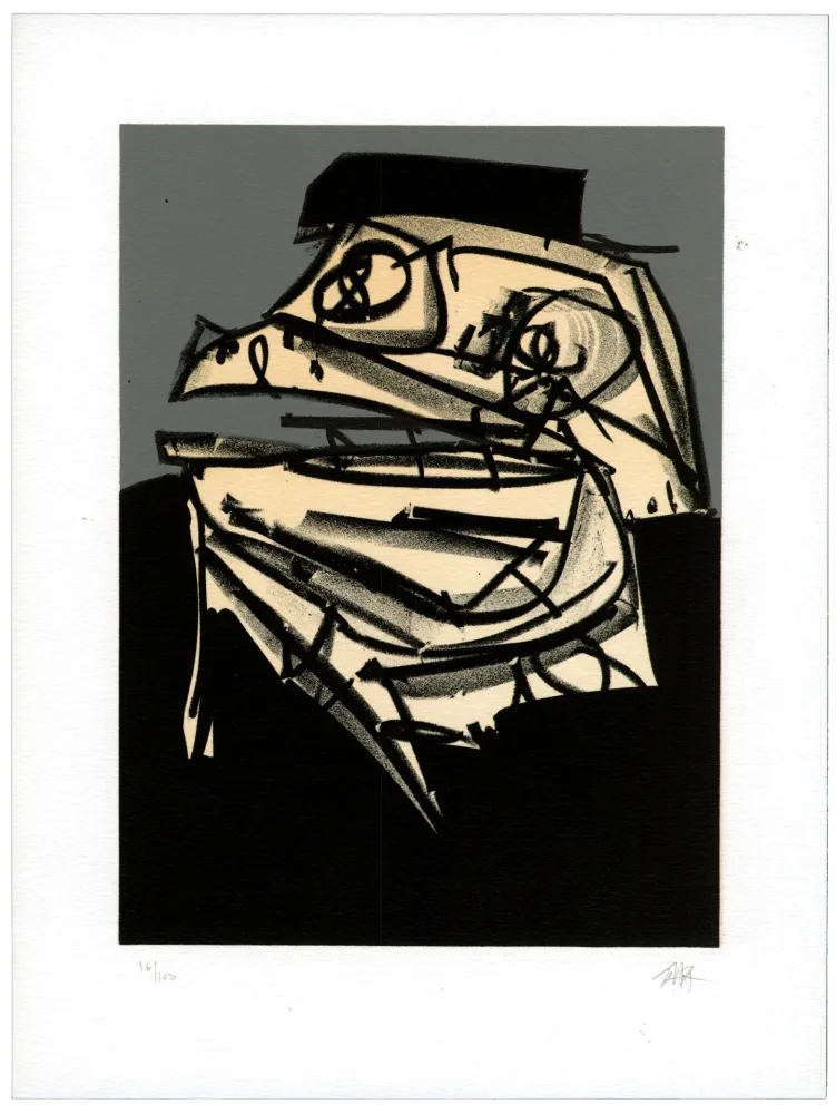 Lithograph Saura - Portrait IX