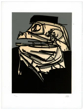 Lithograph Saura - Portrait IX