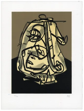 Lithograph Saura - Portrait V