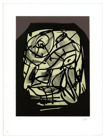 Lithograph Saura - Portrait VI