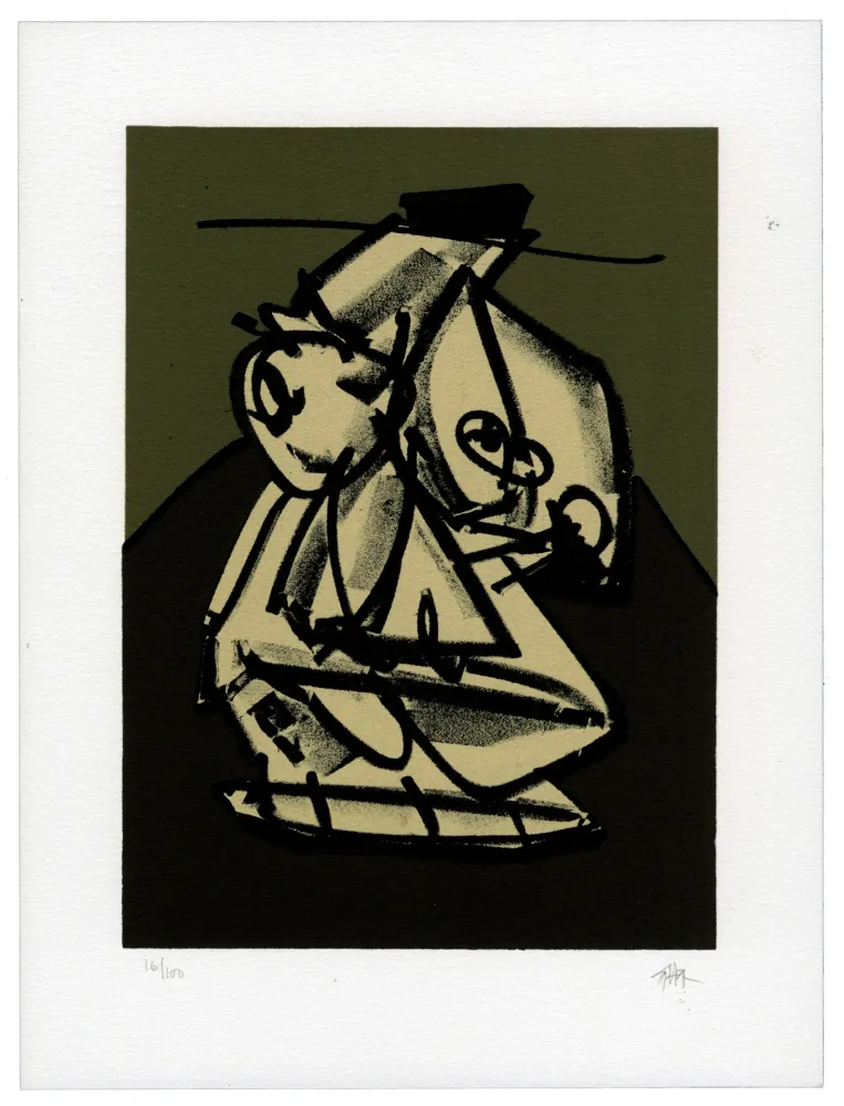 Lithograph Saura - Portrait VII