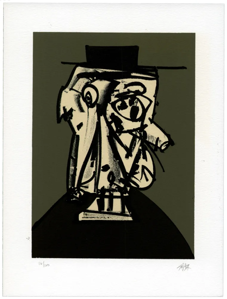 Lithograph Saura - Portrait X