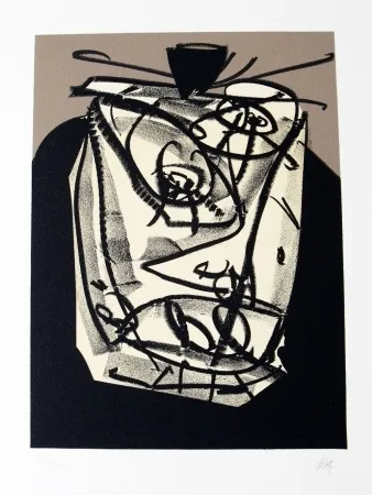 Lithograph Saura - Retrato