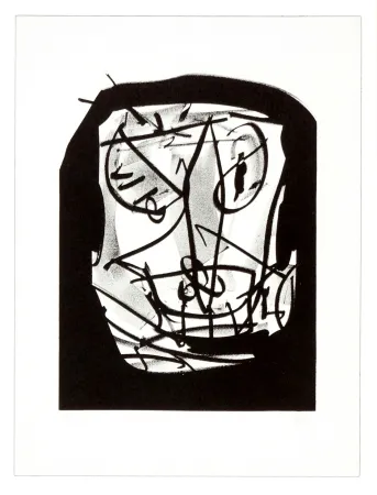 Lithograph Saura - Retrato