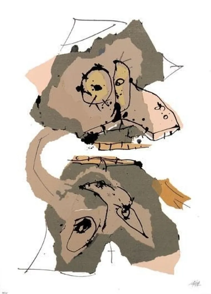 Lithograph Saura - Sans titre