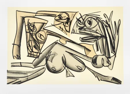 Lithograph Saura - Tagebücher Kafka 1