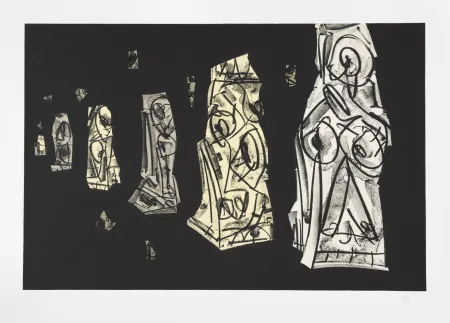 Lithograph Saura - Tagebücher Kafka 2