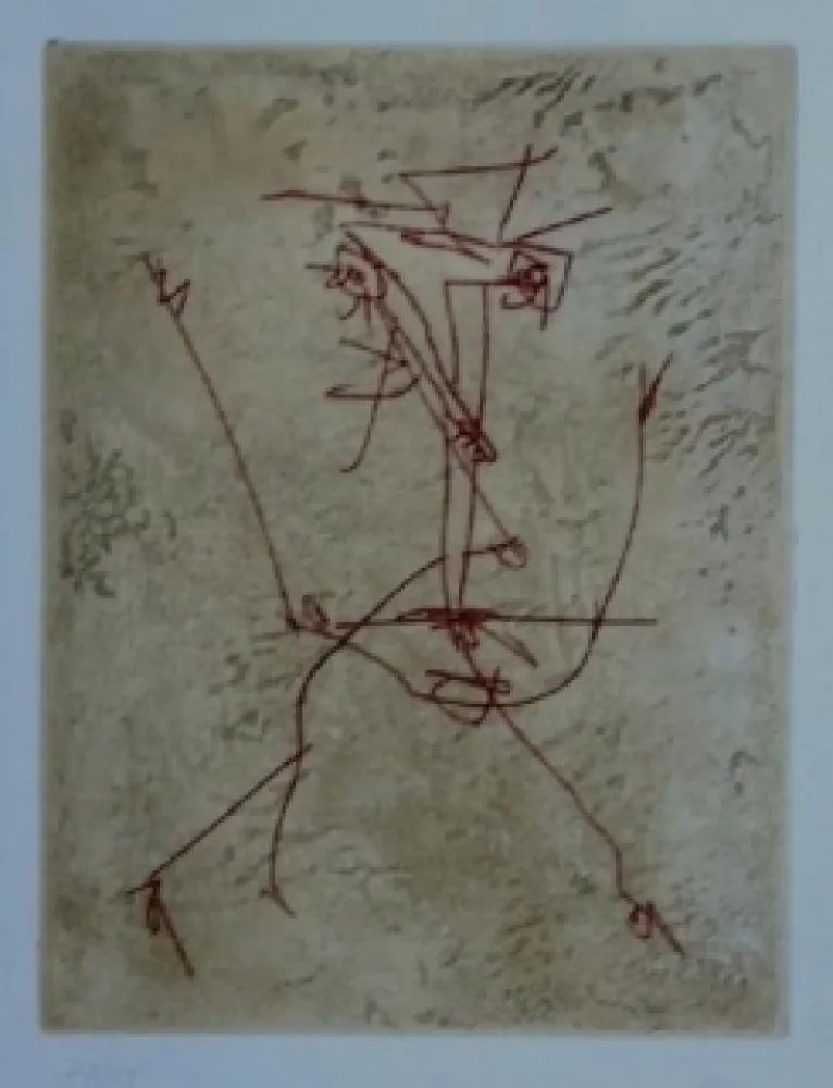 Etching And Aquatint Saura - Tête