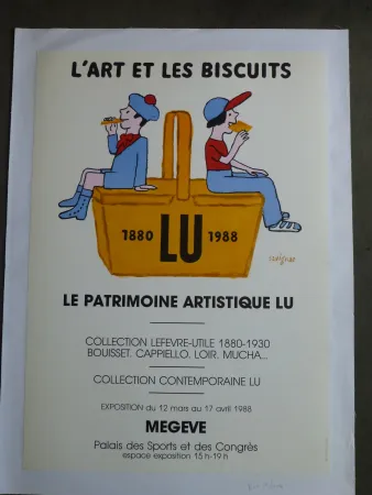 Poster Savignac - Le patrimoine artistique LU ,l'art et les biscuits 