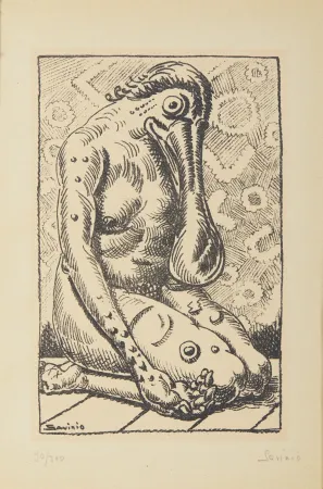 Lithograph Savinio - Alberto Savinio (1891–1952) – Da la nostra anima – Lithograph on paper – 1944