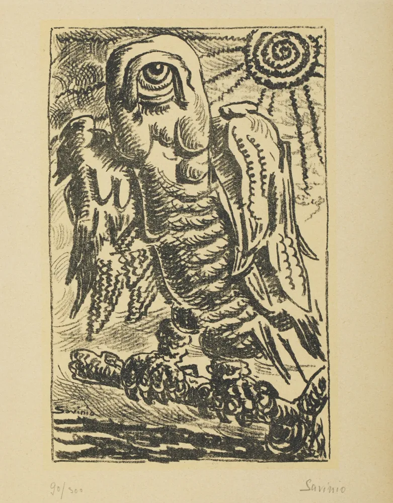 Lithograph Savinio - Alberto Savinio (1891–1952) - Da la nostra anima - Lithograph on paper - 1944