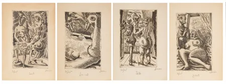 Engraving Savinio - Stratagemmi d'amore