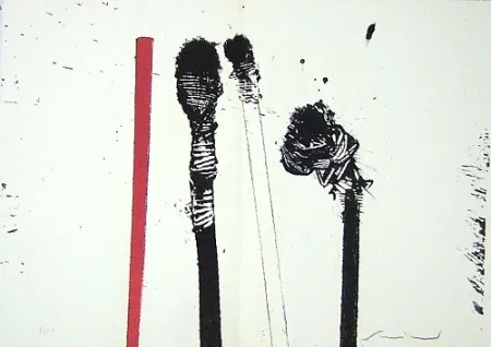 Lithograph Scanavino - A mezzo della notte