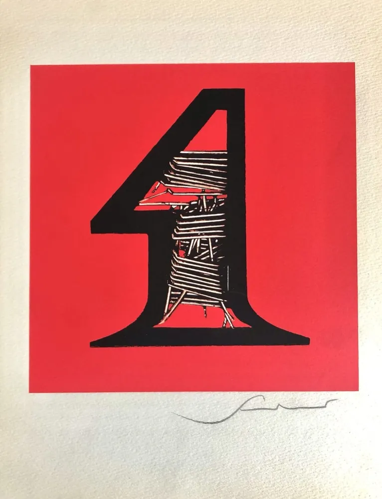 Woodcut Scanavino - Number 1