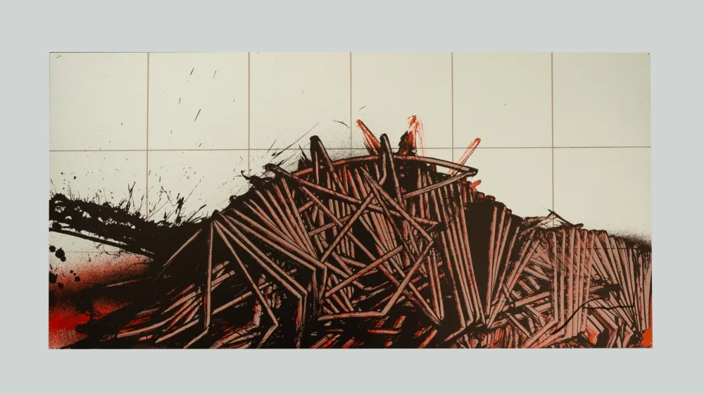 Screenprint Scanavino - Tramature (F)