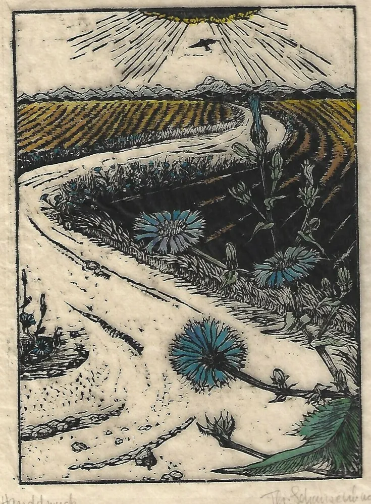 Woodcut Schanzenbach - Untitled