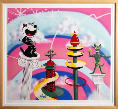 Screenprint Scharf - Felix On A Pedestal