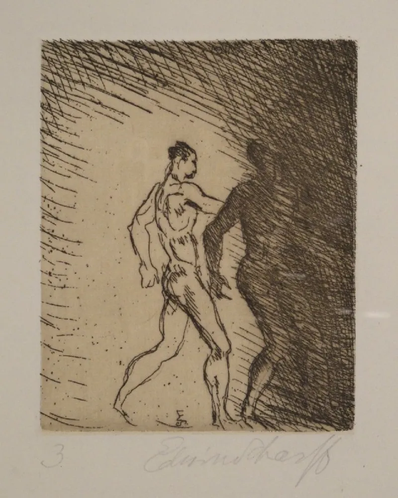 Engraving Scharff - Schreitendes Paar