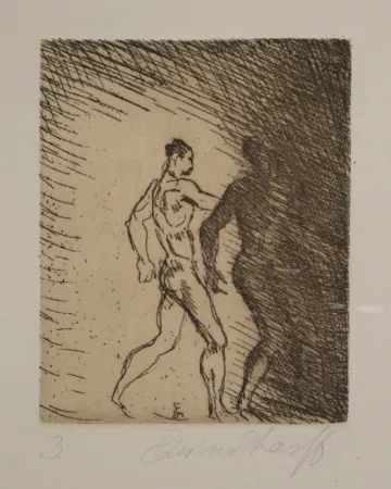 Engraving Scharff - Schreitendes Paar