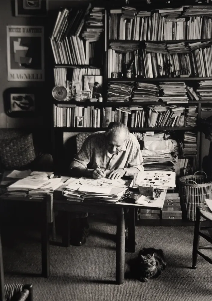 Photography Scheidegger - Alberto Magnelli, Paris, um 1951. 