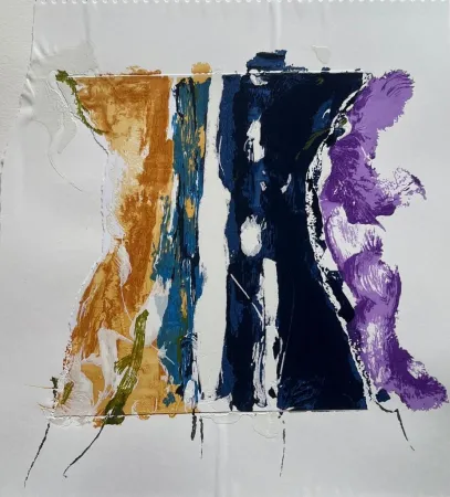 Screenprint Schifano - Anemico viola