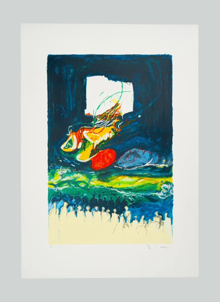 Screenprint Schifano - Buio inquinato