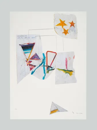 Lithograph Schifano - Composizione